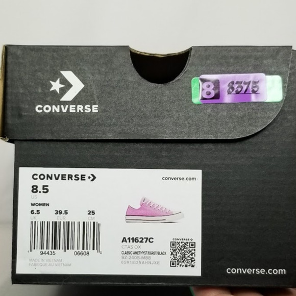 Converse CTAS Oxford Sneakers Brand New Women's Size 8.5 Amethyst A11627C NWT - Picture 10 of 10